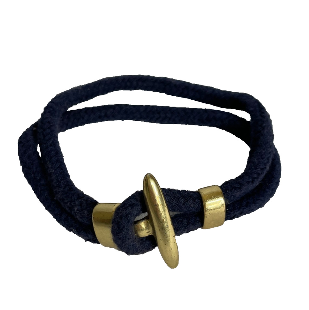 J.Crew Navy Blue Rope Nautical Latch Bracelet